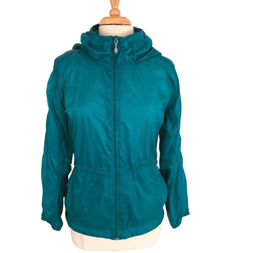 Reel Legends Windbreaker Hoodie Jacket Zipper Front Size Medium Kangaroo Pockets